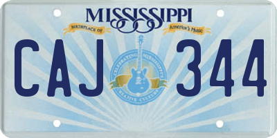 MS license plate CAJ344