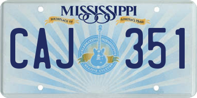 MS license plate CAJ351