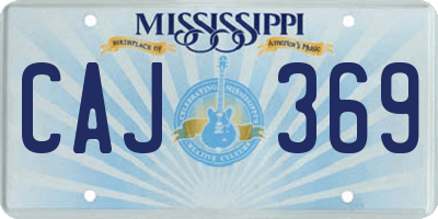 MS license plate CAJ369
