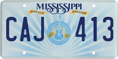 MS license plate CAJ413