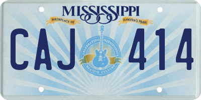 MS license plate CAJ414