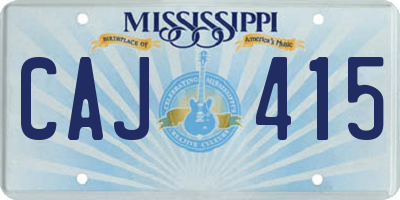 MS license plate CAJ415