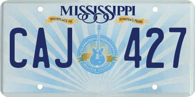 MS license plate CAJ427