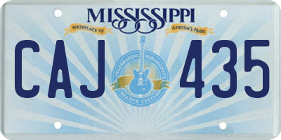 MS license plate CAJ435