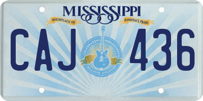 MS license plate CAJ436