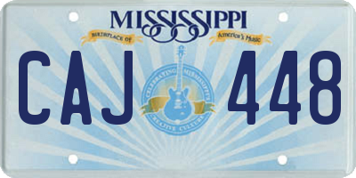 MS license plate CAJ448