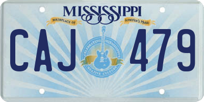 MS license plate CAJ479