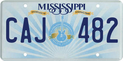 MS license plate CAJ482