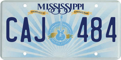MS license plate CAJ484