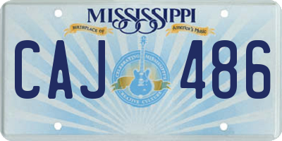 MS license plate CAJ486