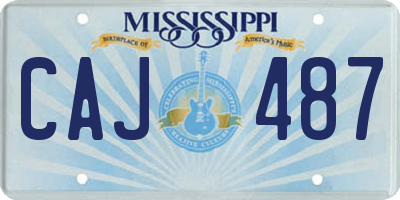 MS license plate CAJ487