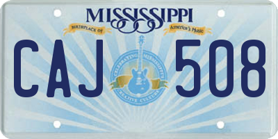 MS license plate CAJ508