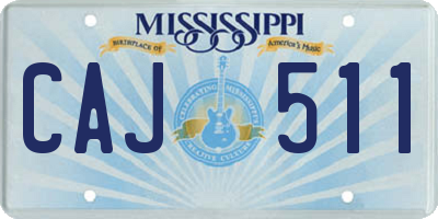 MS license plate CAJ511