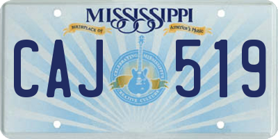 MS license plate CAJ519