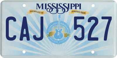 MS license plate CAJ527