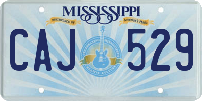 MS license plate CAJ529