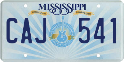 MS license plate CAJ541