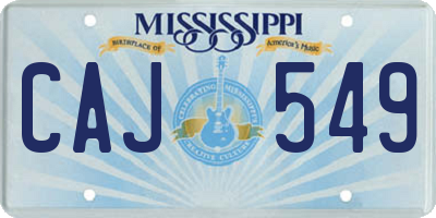MS license plate CAJ549
