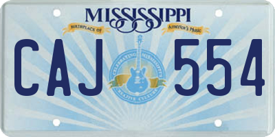 MS license plate CAJ554