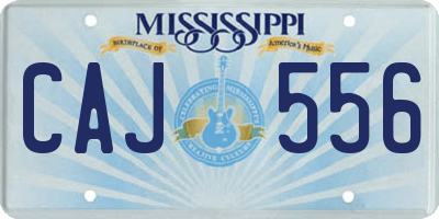 MS license plate CAJ556