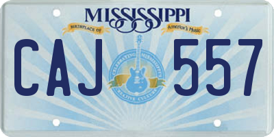 MS license plate CAJ557