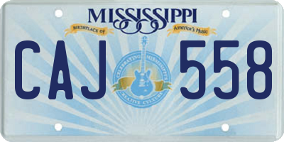 MS license plate CAJ558