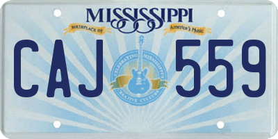 MS license plate CAJ559
