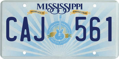 MS license plate CAJ561