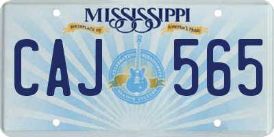 MS license plate CAJ565