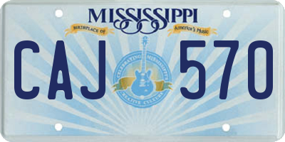 MS license plate CAJ570