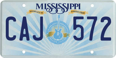 MS license plate CAJ572