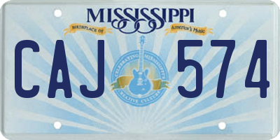 MS license plate CAJ574