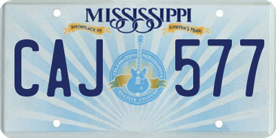MS license plate CAJ577