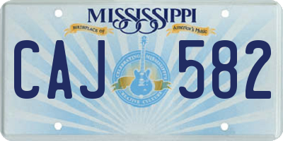 MS license plate CAJ582