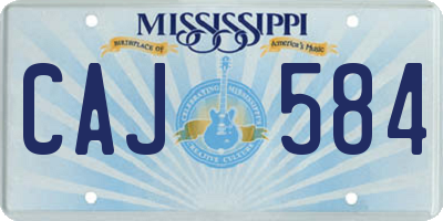 MS license plate CAJ584
