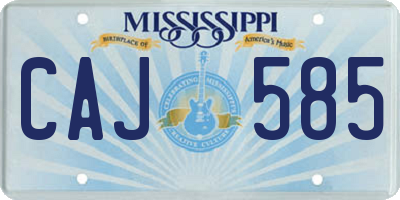 MS license plate CAJ585