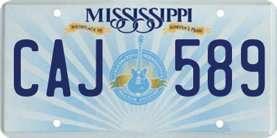 MS license plate CAJ589
