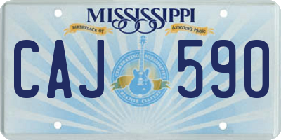 MS license plate CAJ590