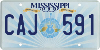 MS license plate CAJ591