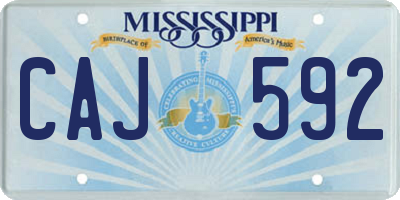 MS license plate CAJ592