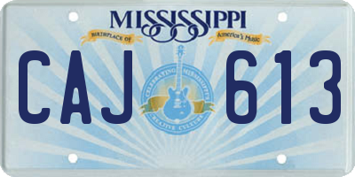 MS license plate CAJ613