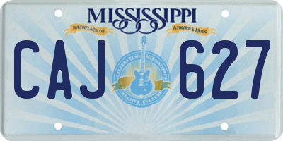 MS license plate CAJ627
