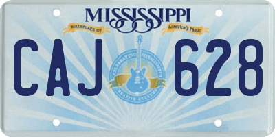 MS license plate CAJ628