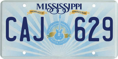 MS license plate CAJ629