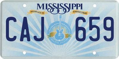 MS license plate CAJ659