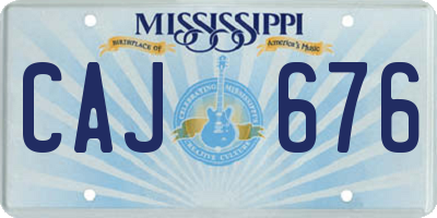 MS license plate CAJ676
