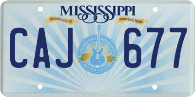 MS license plate CAJ677