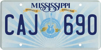 MS license plate CAJ690