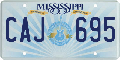 MS license plate CAJ695