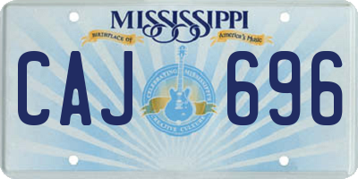 MS license plate CAJ696